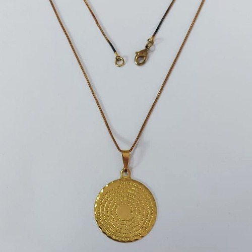 GARGANTILHA NO BRUTO PRONTO PARA O BANHO(582) - COM CORRENTE VENEZIANA DE 45CM - PINGENTE MEDALHA ORAÇÃO SÃO FRANCISCO 25MM PESO: 5,5GR - BRU0003693