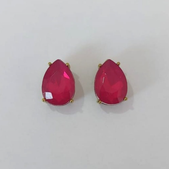 BRINCO NO BRUTO PRONTO PARA O BANHO / BASE EM ALTA FUSÃO 10X14MM COM PEDRA EM RESINA / PESO 2,7GR - BRU0003721