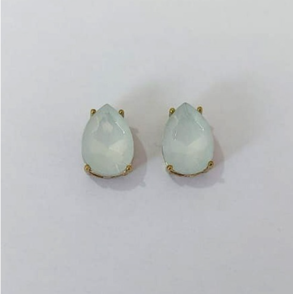 BRINCO NO BRUTO PRONTO PARA O BANHO / BASE EM ALTA FUSÃO 10X14MM COM PEDRA EM RESINA / PESO 2,7GR - BRU0003723