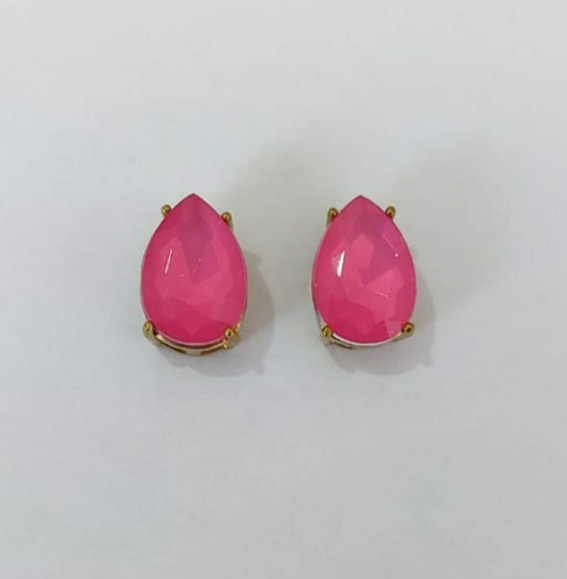 BRINCO NO BRUTO PRONTO PARA O BANHO / BASE EM ALTA FUSÃO 10X14MM COM PEDRA EM RESINA / PESO 2,7GR - BRU0003725