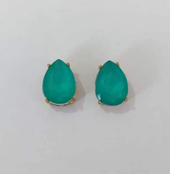 BRINCO NO BRUTO PRONTO PARA O BANHO / BASE EM ALTA FUSÃO 10X14MM COM PEDRA EM RESINA / PESO 2,7GR - BRU0003728