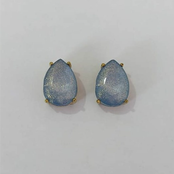 BRINCO NO BRUTO PRONTO PARA O BANHO / BASE EM ALTA FUSÃO 10X14MM COM PEDRA EM RESINA / PESO 2,7GR - BRU0003730