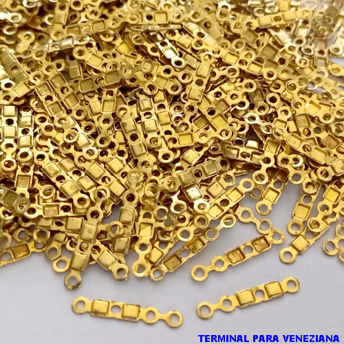 TERMINAL NO BRUTO PRONTO PARA O BANHO (TERMINAL PARA CORRENTE VENEZIANA 0,08MM) VENDA POR UNIDADE / PESO 0,1GR / BRU3774