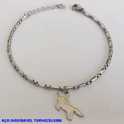 TORNOZELEIRA EM AÇO INOXIDAVEL (BCOL058)LARGURA 2,5MM (TAMANHO 25CM + EXTENSSOR )COM FECHO LAGOSTA AÇO0137