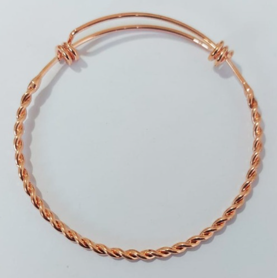 BRACELETE NO BRUTO PRONTO PARA O BANHO DE ARGOLA - TAMANHO 6,5CM - (CX148) ( - PESO 6,9GR - BRU23904