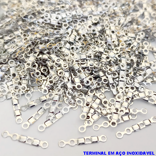 ACESSORIO EM AÇO INOXIDAVEL(I-1382)TIP VENDIDO POR UNIDADE)(CX149) ( Terminal tip mini)(Tamanho: ↕ 3 mm (dobrado)- AÇO0189