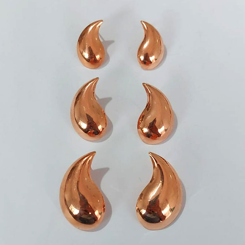 BRINCO NO BRUTO PRONTO BANHO - BRINCO TRIO DE PINO GOTA - TAMANHOS 20/24/30MM - PESO TOTAL 9.9GR - BRU23981