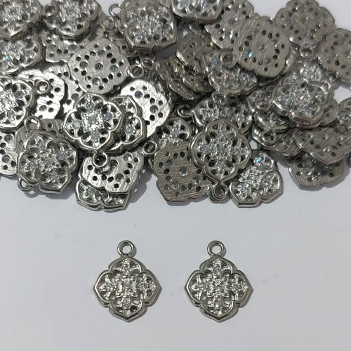 ACESSÓRIO NO BRUTO PRONTO PARA O BANHO (MAD)(CX150) - PINGENTE FLOR - TAMANHO 12MM - PESO 0,7GR - BRU24003