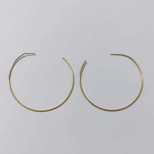 BRINCO NO BRUTO PRONTO PARA O BANHO - (CX150) BRINCO DE ARGOLA LISA FINA - TAMANHO 60MM - LARGURA - 0,8MM - PESO TOTAL 3,0GR - BRU23982