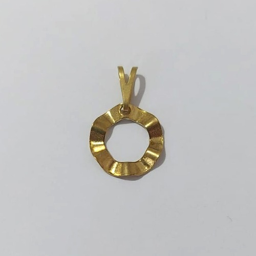 PINGENTE NO BRUTO PRONTO PARA O BANHO -(E1922) PINGENTE CÍRCULO VAZADO TEXTURA ORGÂNICA - TAMANHO: 11MM - PESO: 0,5GR - BRU23987