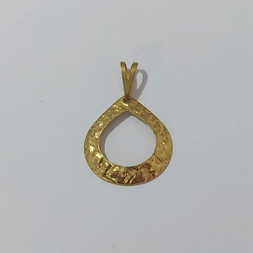 PINGENTE NO BRUTO PRONTO PARA O BANHO - PINGENTE MARTELADO GOTA (V1677)- TAMANHO: 15X16MM - PESO: 0,5GR - BRU23992