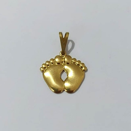 PINGENTE NO BRUTO PRONTO PARA O BANHO - PINGENTE PEZINHO (2895)- TAMANHO: 13MM - PESO: 1,0GR - BRU23998