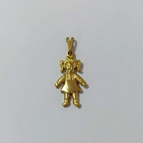 PINGENTE NO BRUTO PRONTO PARA O BANHO - PINGENTE MENINA DUPLA(160)- TAMANHO: 20MM - PESO: 1,2GR - BRU24010