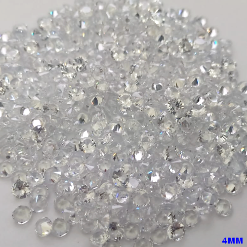 ACESSORIO NO BRUTO PRONTO PARA O BANHO(CX153) - (ZIRCONIA) "4.0MM" REDONDA (PRIMEIRA LINHA)COMPOSIÇÃO 100% ZIRCONIA - BRU24237