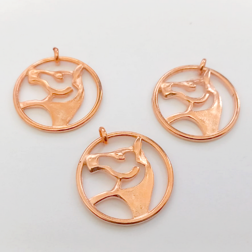 PINGENTE NO BRUTO PRONTO PARA O BANHO(CRIS) (CX153) (PINGENTE DE CORAÇÃO) - KIT COM TREIS PINGENTES TAMANHO 2,5CM / com contra argola- PESO TOTAL 3.6GR(cada pingente) - BRU24334