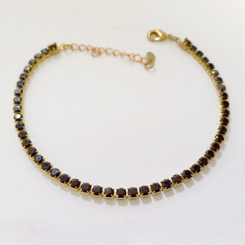 PULSEIRA NO BRUTO PRONTO PARA O BANHO - TAMANHO 18CM+EXTENSOR - LARGURA 3MM - 60% LATÃO+ZIRCONIA - BRU24341