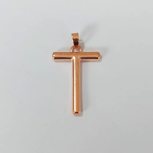 PINGENTE NO BRUTO PRONTO PARA O BANHO - PINGENTE LETRA " T " 25MM - PESO 1,8GR - BRU24535