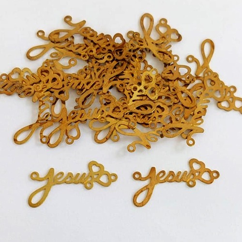 ACESSÓRIO NO BRUTO PRONTO PARA O BANHO - (519) PINGENTE FOTO CORROSSÃ JESUS CABEÇA LATERAL 24MM - COMPOSIÇÃO: 100% LATÃO - PESO TOTAL 0,3GR - BRU24419