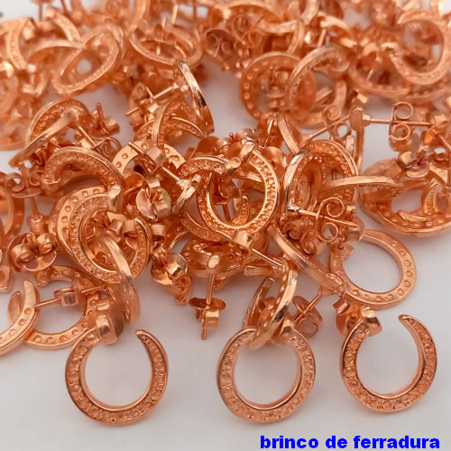 BRINCO NO BRUTO PRONTO PARA O BANHO - (CRIS) BRINCO DE PINO 10MM - PESO TOTAL 1.5GR - BRU24445