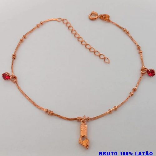PULSEIRA NO BRUTO PRONTO PARA O BANHO(CX155)(COM CORRENTE SIMPLES E DELICADA ) PESO 2.2GR(TAMANHO 18CM) BRU24482