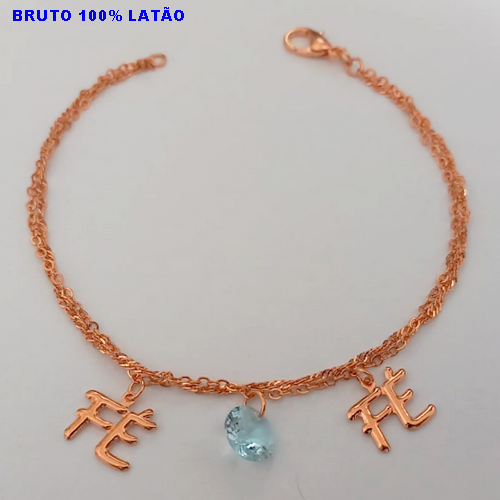PULSEIRA NO BRUTO PRONTO PARA O BANHO(CX155)(COM CORRENTE SIMPLES E DELICADA DUPLA ) PESO 2.2GR(TAMANHO 18CM) BRU24483