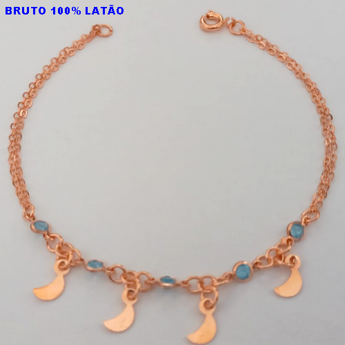 PULSEIRA NO BRUTO PRONTO PARA O BANHO(CX156)(COM CORRENTE DUPLA SIMPLES E DELICADA ) PESO 1.9GR(TAMANHO 18CM) BRU24486