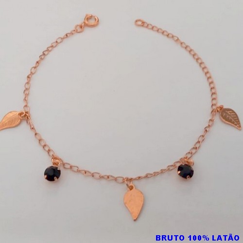 PULSEIRA NO BRUTO PRONTO PARA O BANHO(CX156)(COM CORRENTE SIMPLES E DELICADA ) PESO 1.7GR(TAMANHO 18CM) BRU24490