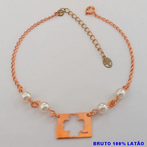 PULSEIRA NO BRUTO PRONTO PARA O BANHO(CX156) PULSEIRA SIMPLES E DELICADA COM PEROLAS) PESO 2.8GR (TAMANHO 18CM) BRU24498