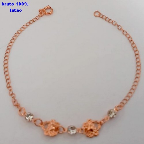 PULSEIRA NO BRUTO PRONTO PARA O BANHO(CX156) PULSEIRA SIMPLES E DELICADA COM PINDURICALHO) PESO 2.5GR (TAMANHO 18CM) BRU24552