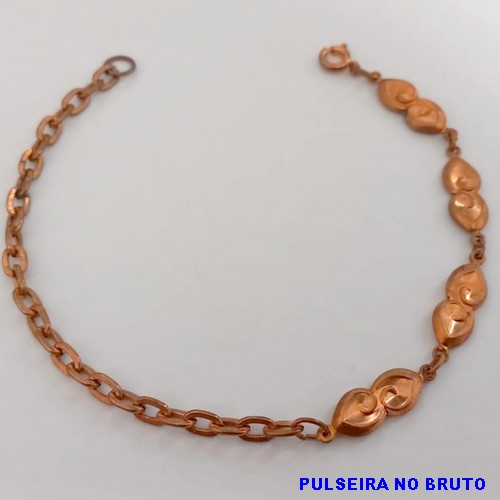 PULSEIRA NO BRUTO PRONTO PARA O BANHO(CX156) PULSEIRA COM CORRENTE SIMPLES E DELICADA) PESO 2.8GR (TAMANHO 20CM) BRU24569