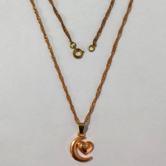 GARGANTILHA NO BRUTO PRONTO PARA O BANHO(CX157) COM CORRENTE NO LATÃO ( 45CM ) PESO 3.2GR (BRU24599