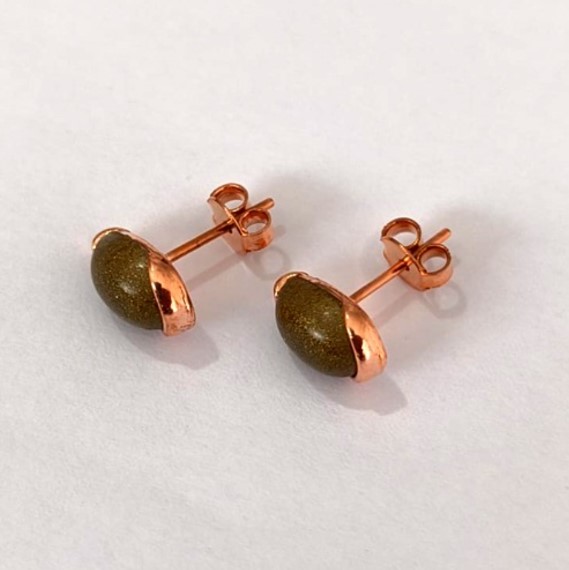 BRINCO NO BRUTO PRONTO PARA O BANHO(CX158) BRINCO SIMPLES COM PEDRA ( PESO 1.3GR (BRU24614