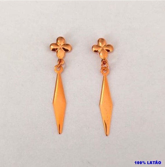 BRINCO NO BRUTO PRONTO PARA O BANHO(CX158) BRINCO SIMPLES TIPO GOTA ( PESO 1.2GR (BRU24616