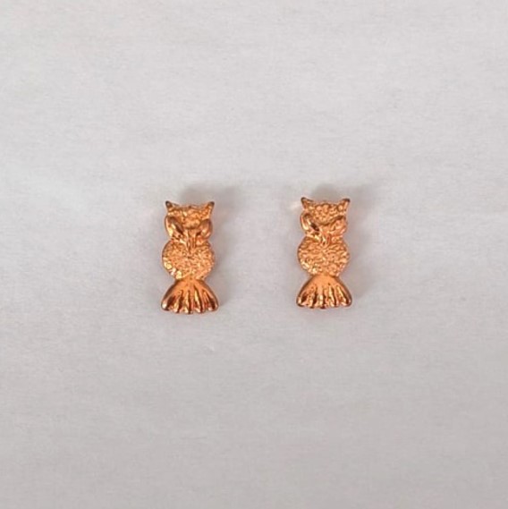 BRINCO NO BRUTO PRONTO PARA O BANHO(CX158)(BRINCO DE CORUJA 12MM)( PESO 2.6GR (BRU24622