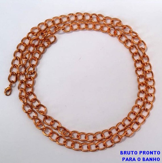 CORRENTE NO BRUTO PRONTO PARA O BANHO(CX158)- CORRENTE 80CM - PESO TOTAL 58.0GR - BRU24632