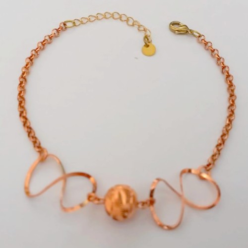 PULSEIRA NO BRUTO PRONTO PARA O BANHO(CX159)- PULSEIRA COM BOLA DIAMANTADA DE 12MM- TAMANHO 18CM- PESO TOTAL 3.8GR - BRU24660