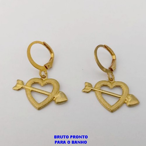 BRINCO NO BRUTO PRONTO PARA O BANHO(CX161)- COM BASE ARGOLINHA DE PRESSÃO(TRANQUETA)/ - PESO TOTAL 1.7GR - BRU24764