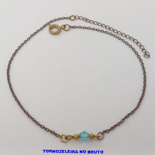 TORNOZELEIRA NO BRUTO PRONTO PARA O BANHO(CX162)- TORNOZELEIRA SIMPLES E DELICADA / - PESO TOTAL 1.4GR - BRU24790