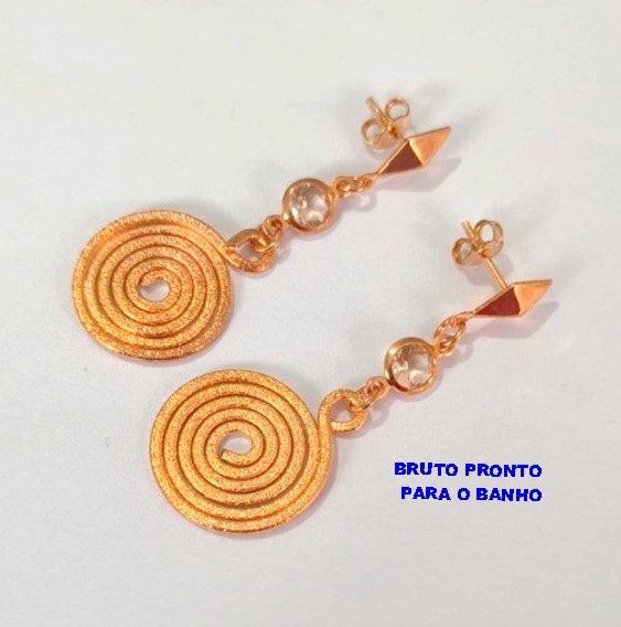 BRINCO NO BRUTO PRONTO PARA O BANHO(CX164)- BRINCO 100% LATÃO (PESO 4.9GR ) BRU24862