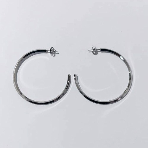 BRINCO EM AÇO INOXIDÁVEL - (CX.145) BRINCO ARGOLA GRANDE 2,5X48MM (ARGI0147) - COMPOSIÇÃO: AÇO INOXIDÁVEL - AÇO2231