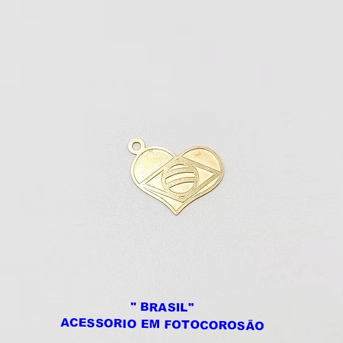 DUPLICADO - ACESSORIO NO BRUTO PRONTO PARA O BANHO(E282) "BRASIL" -Fotocorrosão Peso unitário: 0,6 gramas Tamanho: 22 mm Material: Latão ) - BRU24918