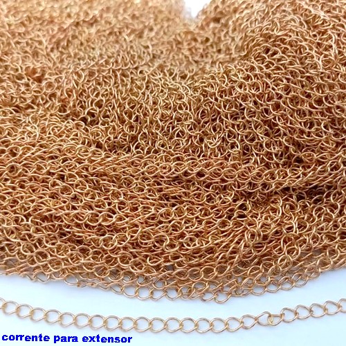CORRENTE NO BRUTO PRONTO PARA O BANHO(100% LATÃO)largura 2,8mm - CORRENTE VENDIDA POR PACOTE COM 100MTS - BRU24924