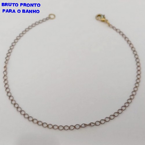 PULSEIRA NO BRUTO PRONTO PARA O BANHO(CX167)PULSEIRA COM FECHO LAGOSTA(M145LX) / LARGURA 2.1MM / ( (TAMANHO 18CM)PESO 0,08GR - BRU24938