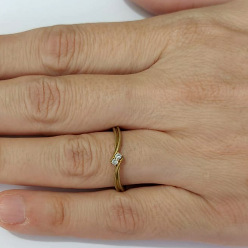 ANEL NO BRUTO PRONTO PARA O BANHO (AX002694W)- ANEL COM MICROS ZIRCÔNIAS - PESO MÉDIO: 1,6GR - ANEL000542