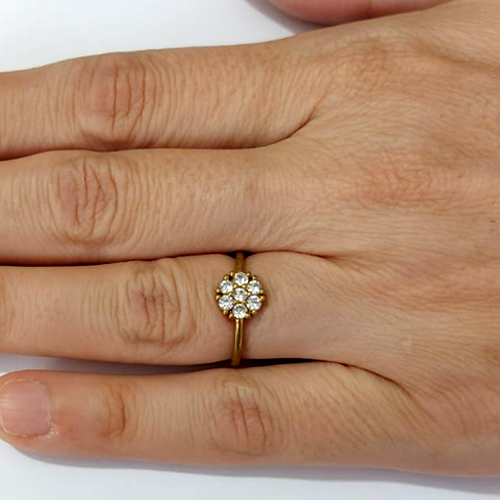 ANEL NO BRUTO PRONTO PARA O BANHO (AX001497W)- ANEL COM MICRO ZIRCÔNIAS - PESO MÉDIO: 1,9GR - ANEL000545