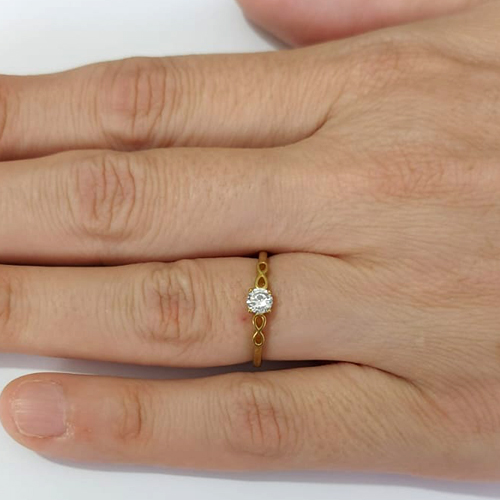 ANEL NO BRUTO PRONTO PARA O BANHO (AX000164W)- ANEL COM ZIRCÔNIA - PESO MÉDIO: 1,3GR - ANEL000546