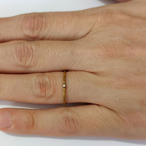 ANEL NO BRUTO PRONTO PARA O BANHO (AX000350W)- ANEL COM MICRO ZIRCÔNIA - PESO MÉDIO: 0,5GR - ANEL000548