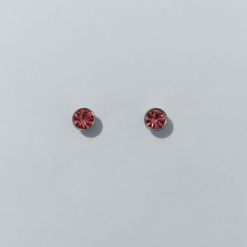 BRINCO EM AÇO INOXIDÁVEL - BRINCO AÇO INOX CRAVAÇÃO INGLESA ROSA 5MM (BRI0708/2) - COMPOSIÇÃO: AÇO INOXIDÁVEL - AÇO3002