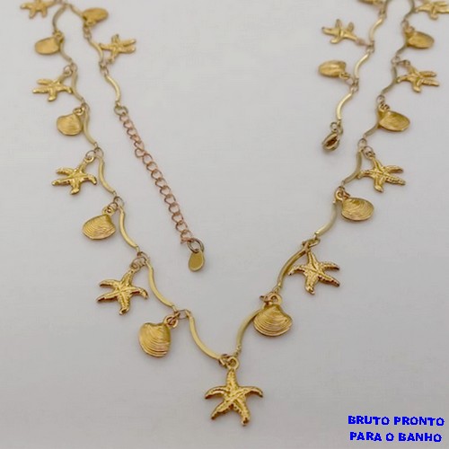 SHOCKER NO BRUTO PRONTO PARA O BANHO SHOCKER COM CONCHAS E ESTRELA DO MAR (TAMANHO 40CM+EXTENSOR) PESO 7.5GR BRU24947