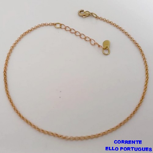 PULSEIRA NO BRUTO PRONTO PARA O BANHO() PULSEIRA COM FECHO LAGOSTA/ CORRENTE ELLO PORTUGUES (P40)LARGURA 1.9MM) -( 18CM+ EXTENSOR)PESO 1.4GR - BRU24977